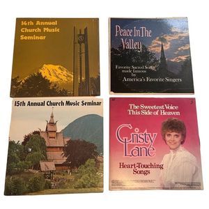 Vinyl Record Album Lot Of Four Church Music Seminar Peace In The Valley Cristy L
